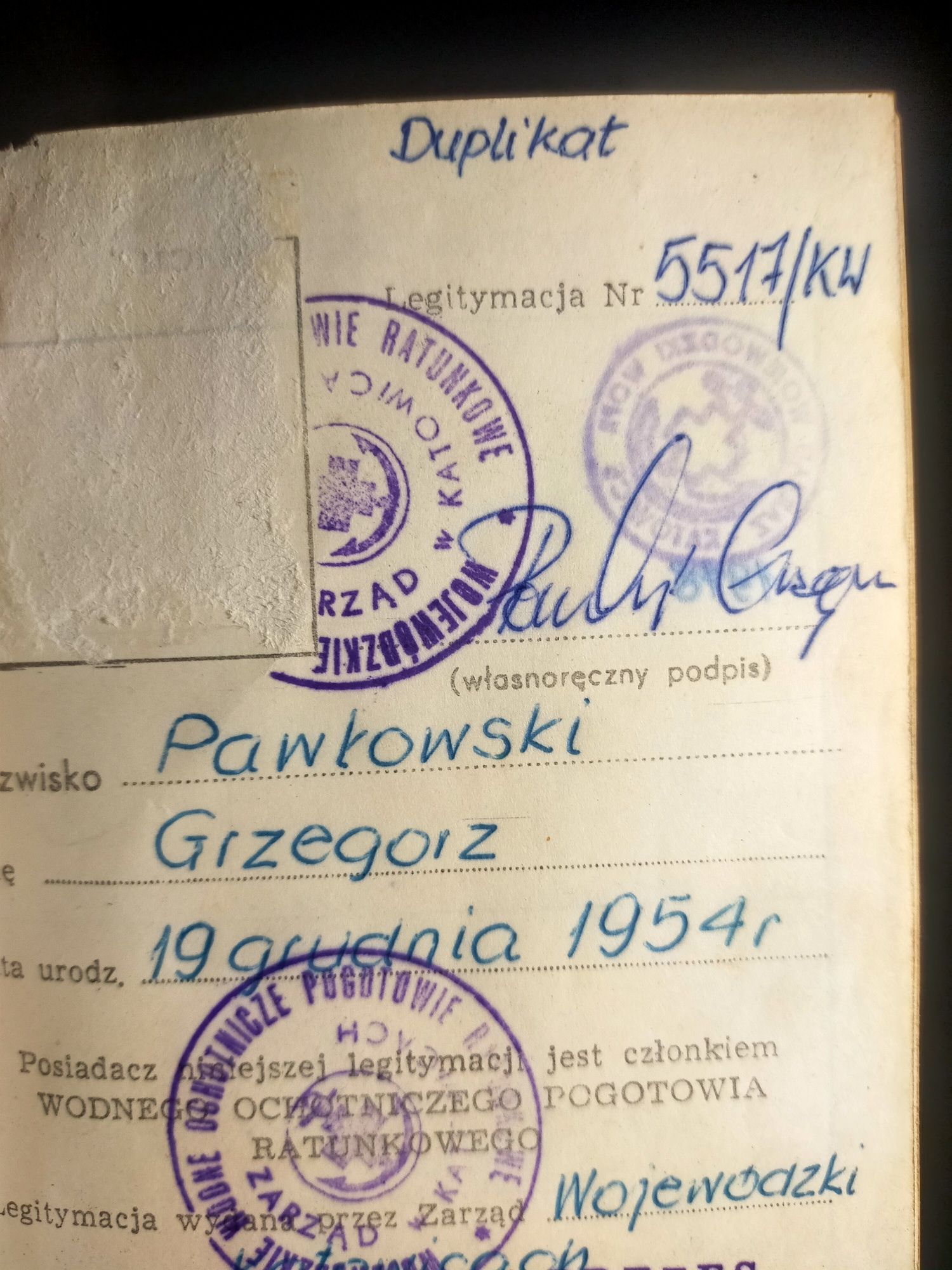 Stare dokumenty PRL vintage retro
