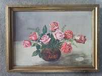 Prawdziwy obraz na płótnie - róże 72 x 53 cm