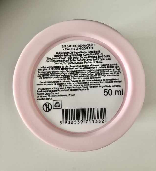 Balsam do demakijażu Fluff Superfood o zapachu malin i migadłów