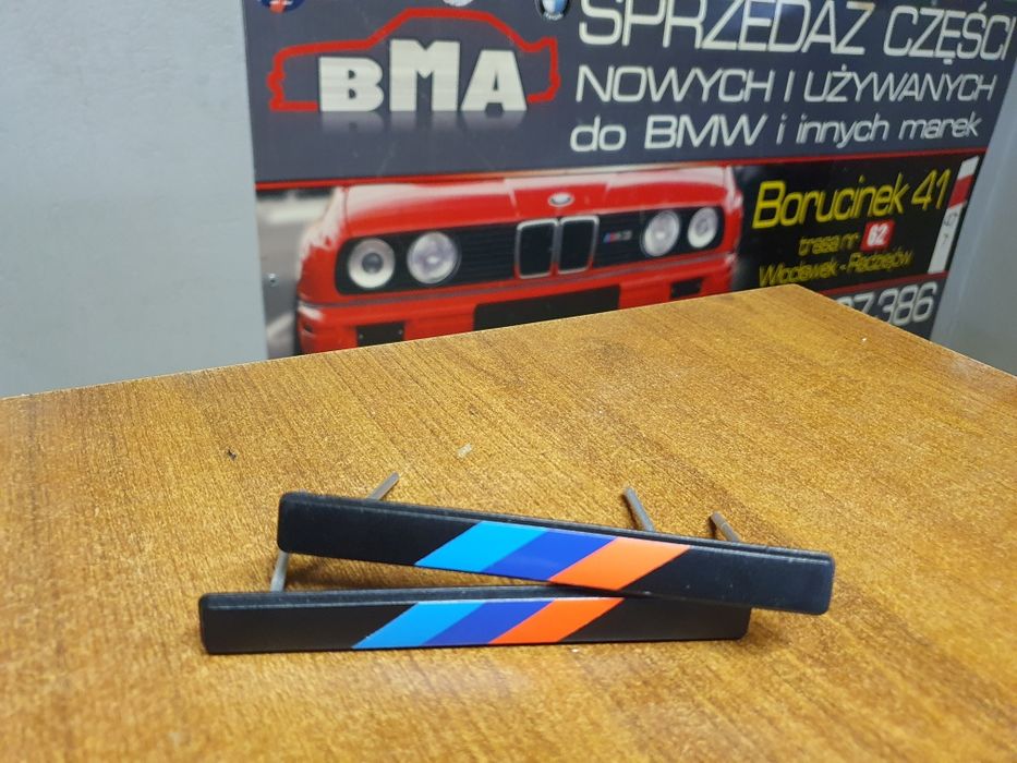 BMW E24 E28 E30 M3 Klamra Oparcia Fotela Mtechnik Emblemat Wpinka BMA