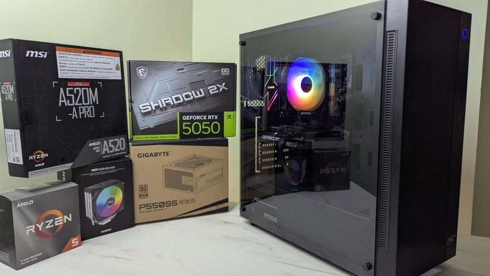 Ігровий комп'ютер RTX 5050, Ryzen 5500, 1TB SSD, 16GB ddr4