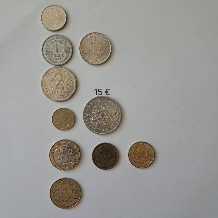 Pack de moedas antigas francesas