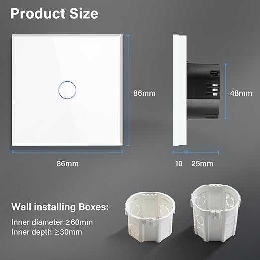 Szklany dotykowy włącznik światła – nowoczesny design i wygoda