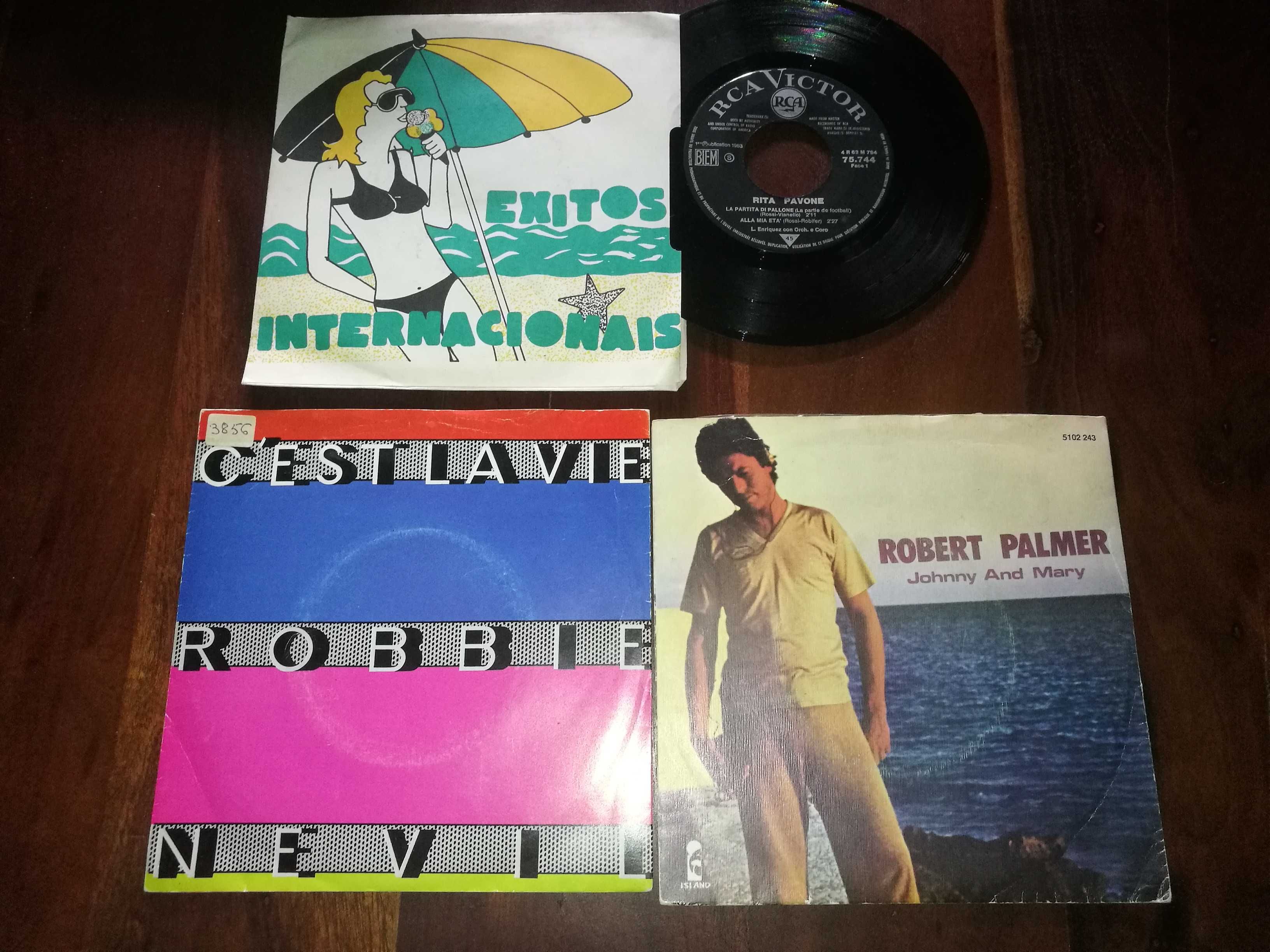 Rita Pavone, Robert Palmer e Robbie Nevil a 4€ cada single