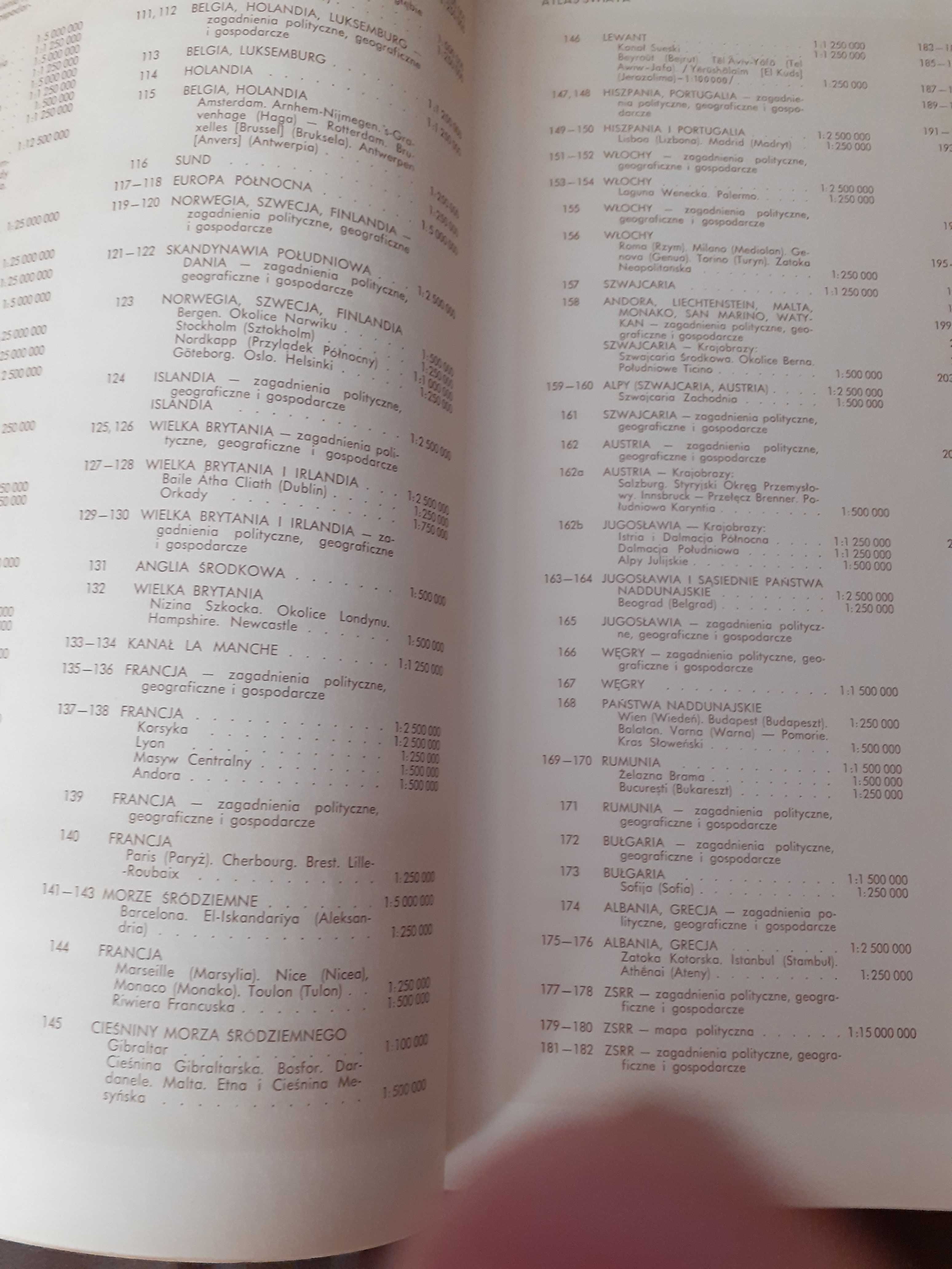 Stary wielki atlas świata 1962