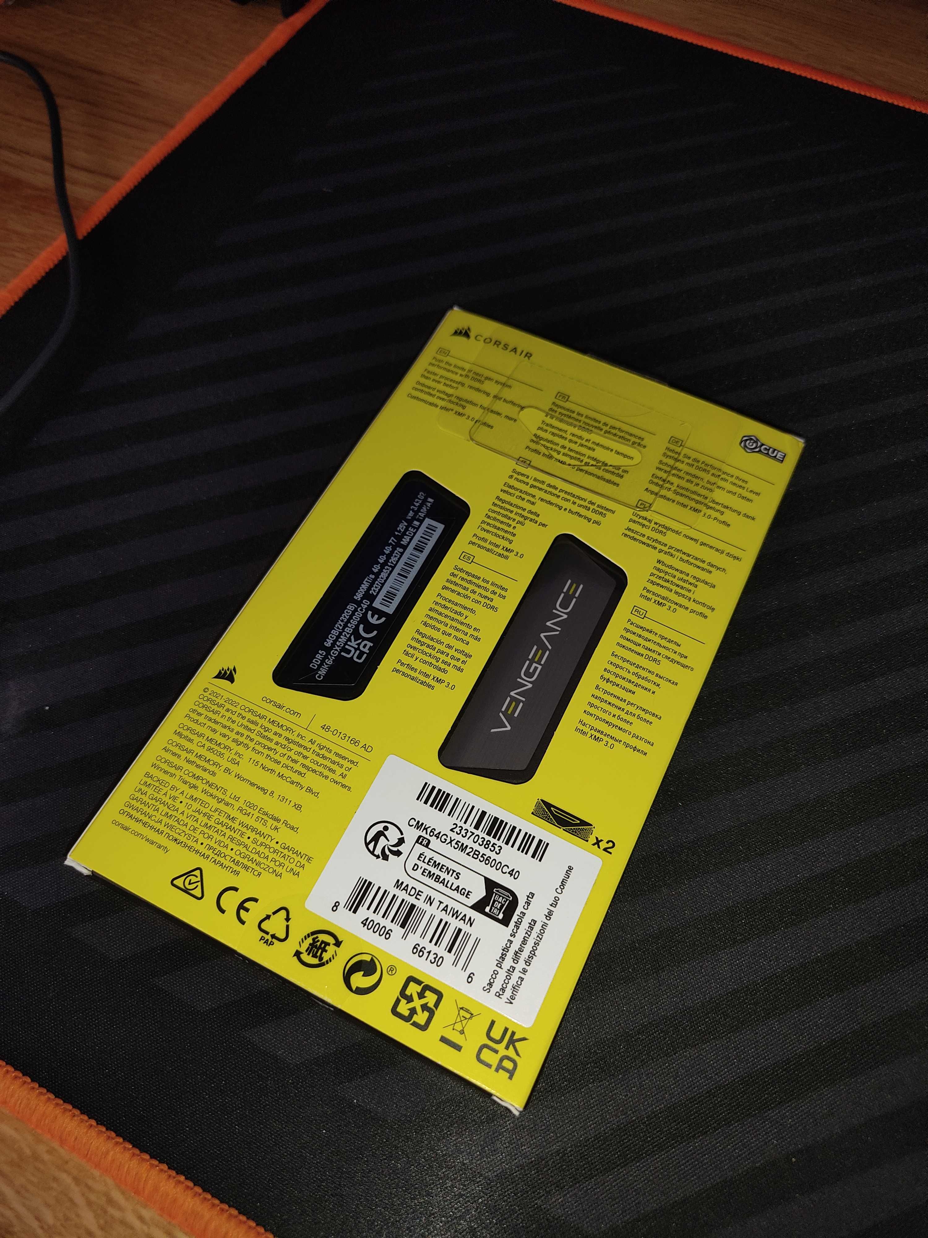 Corsair Vengeance DDR5 64GB (2x32GB) 5600MHz C40