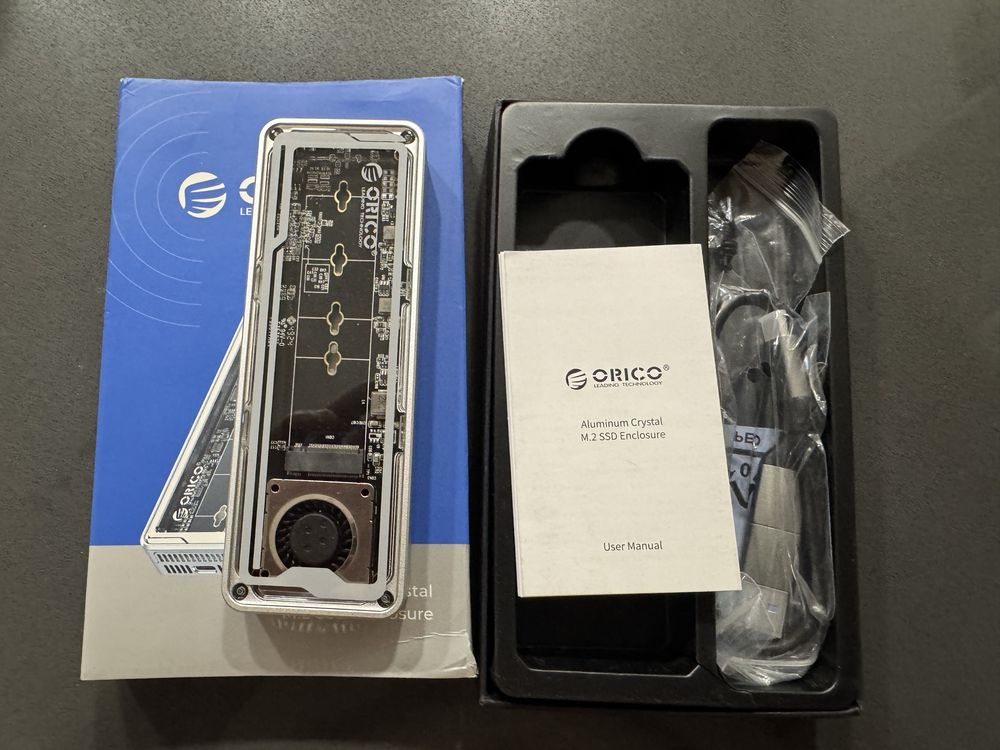 Caixa externa SSD M.2 Nvme Thunderbolt 4 (Orico-AAGM2-U4-SV-BP)
