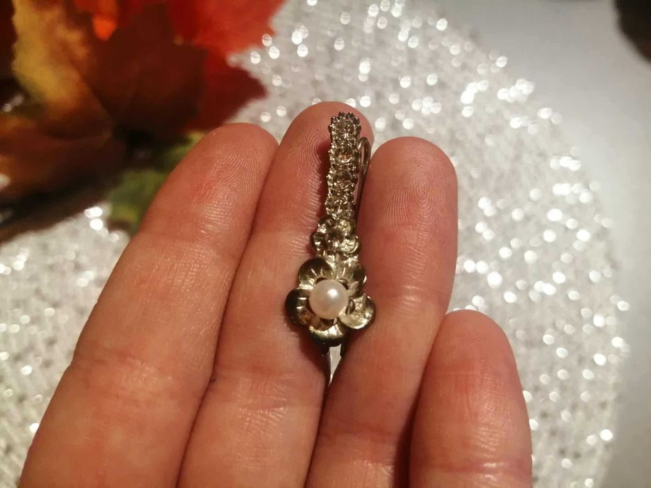 Broszka / agrafka z kryształkami