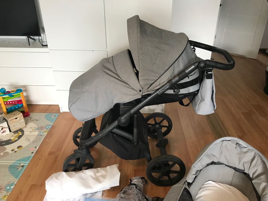 Wózek Roan 2w1 Bloom Silver Chevron gondola i spacerówka plus gratisy