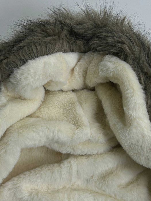 Бомбер Аляска куртка с мехом курточка черная на капишоне мех хутро S M