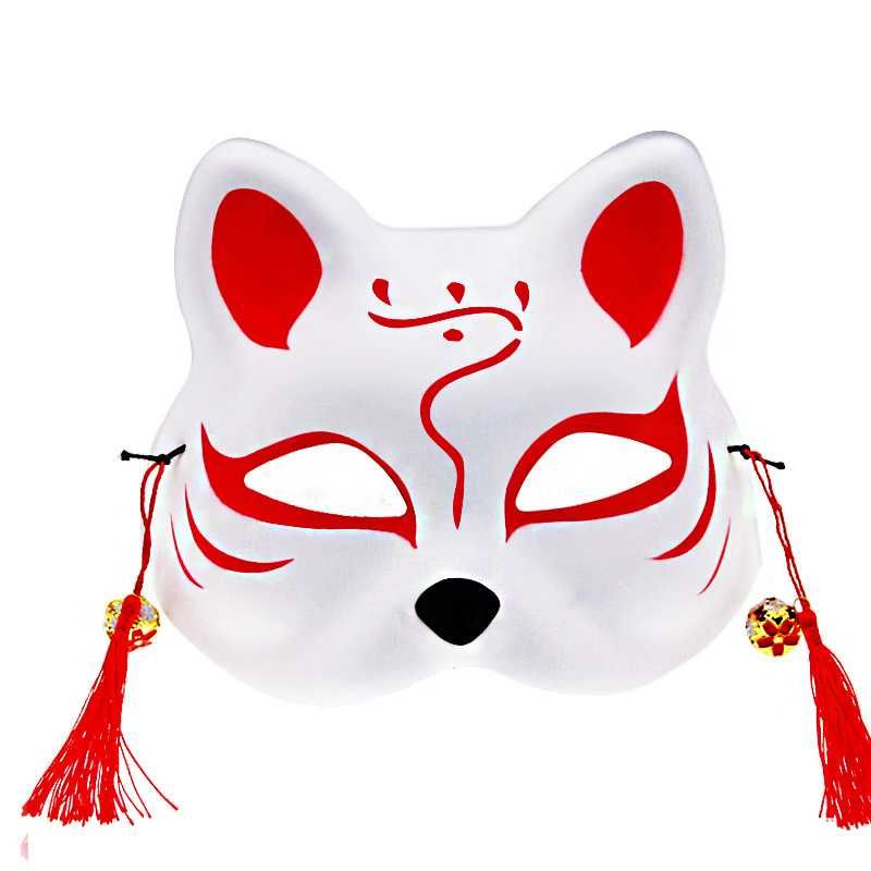 Maska kota biało-czerwona przebranie Nowa