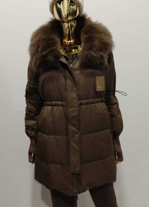 Płaszcz zimowy damski lis