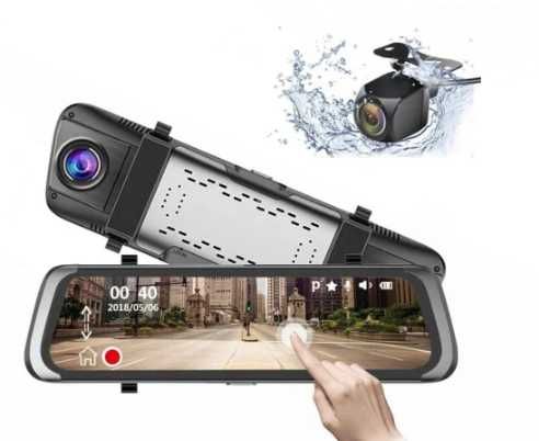 Дзеркало  авто відеореєстратор з Full HD 2-ма камерами L1027, 10"