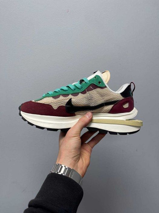 Мужские кроссовки Sacai x Nike Vaporwaffle ‘Villain Red’ Размеры 40-45