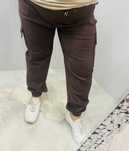 Bojówki plus size czekolada 48-58