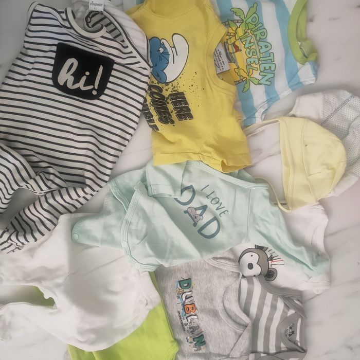 Zestaw 56 62 body półśpiochy czapka podkoszulek