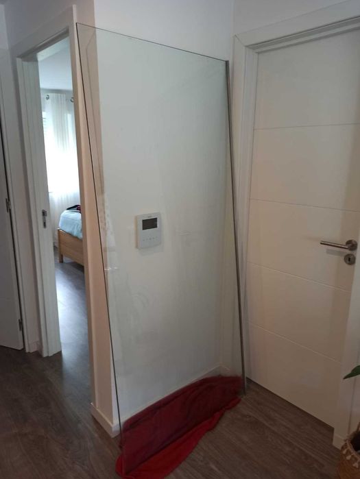 Vidro duplo temperado com calha