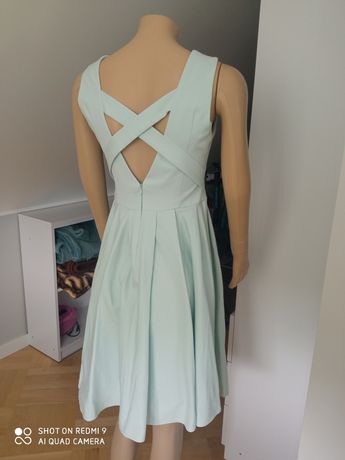 Pistacjowa sukienka koktajlowa Mohito rozmiar M 38 wesele