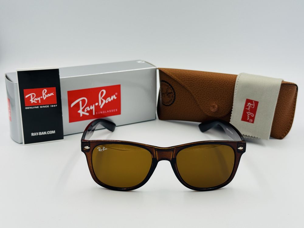 Солнцезащитные очки Ray Ban Wayfarer 2140 Glossy Brown 54мм стекло