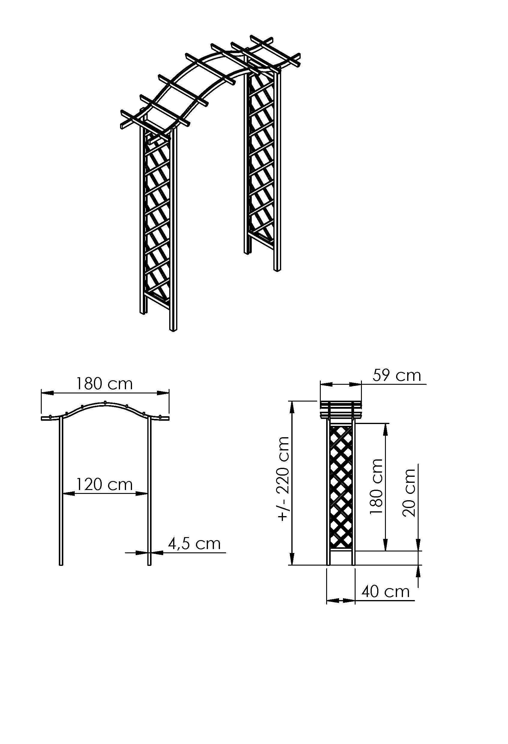 Pergola podwójna łuk omega FREZJA