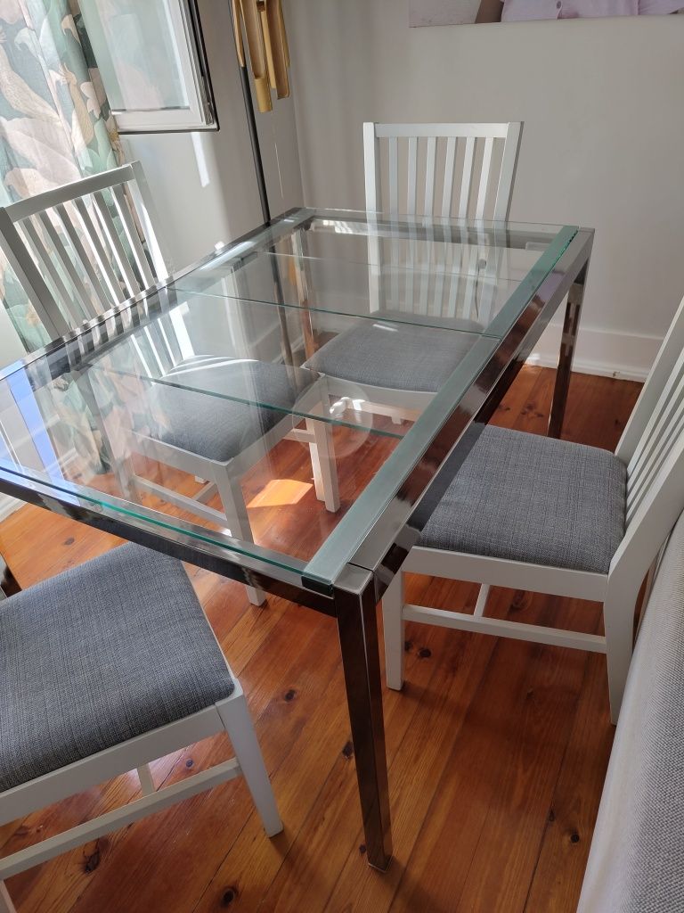 Mesa vidro Glivarp IKEA