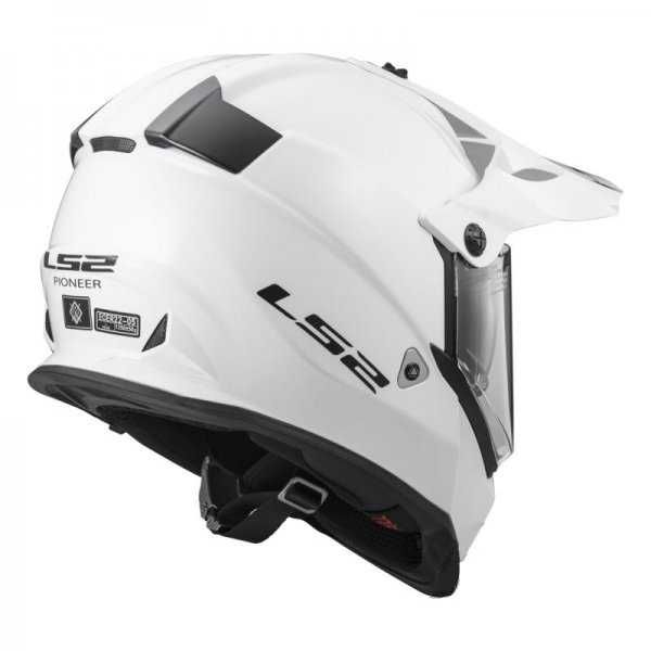 Kask enduro offroad cross LS2 Pioneer EVO biały rozmiar 3XL 65-66 cm