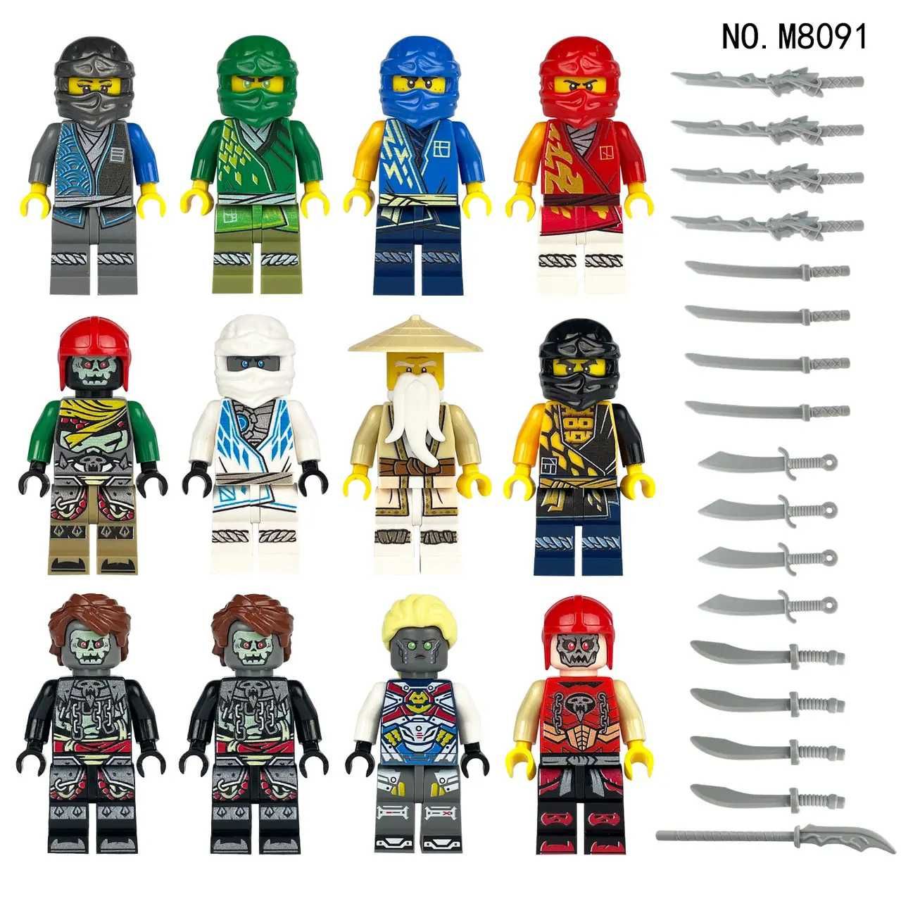 Конструктор фигурки человечки ниндзяго Ninjago лего-совместимые