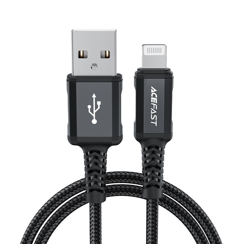 kabel przewód mfi do iphone usb - lightning 2.4a 1.8m czarny