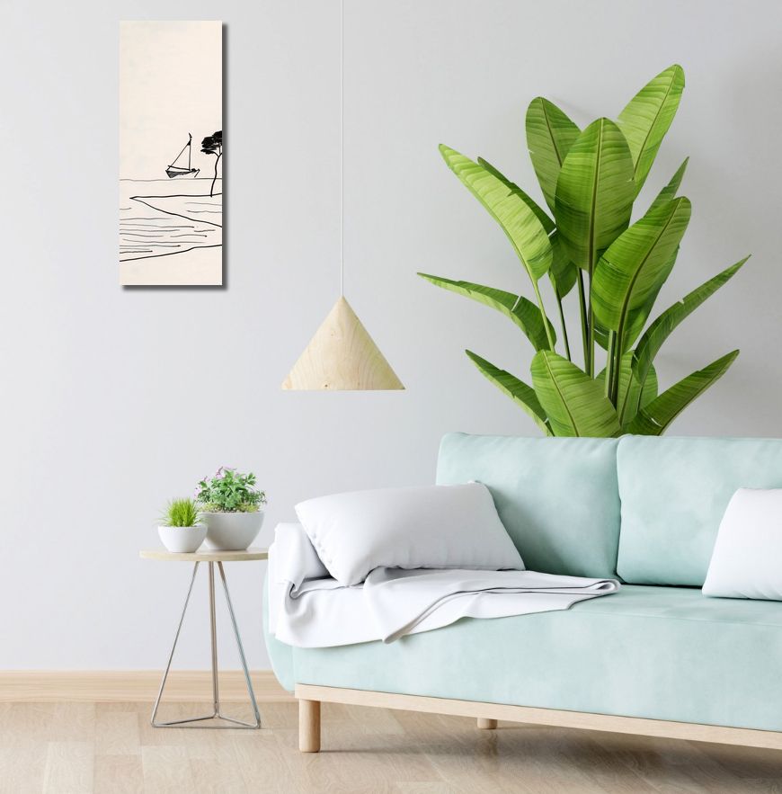 Obraz 20x60cm Spokój Przybrzeżny