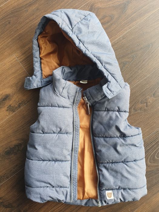 H&M Ocieplacz z Kapturem Niebieski Rozmiar 92