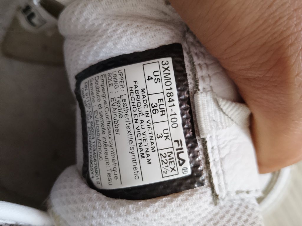 Fila roz 36 białe