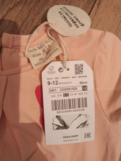 T-shirt dziewczynka zara motylek roz 80