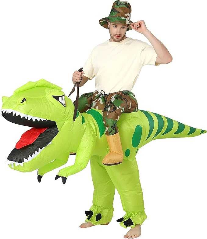 Strój nadmuchiwany dmuchany dinozaur dino dla dorosłych JEŹDZIEC K337
