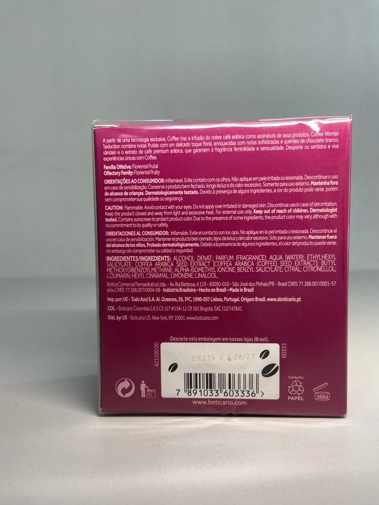 Coffee Woman Seduction Eau de Toilette, 100ml