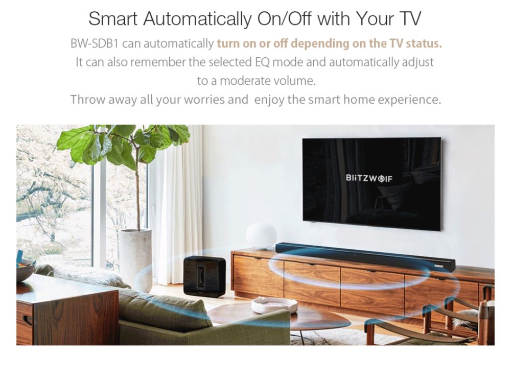 Soundbar Blitzwolf BW-SDB1 2.0ch 60W 90cm