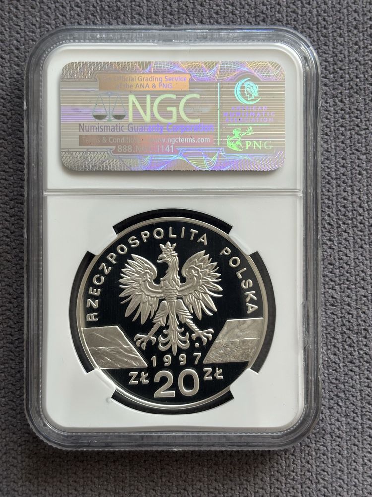 Jelonek Rogacz 20 zl z 1997 roku Pf69 Ultra cameo