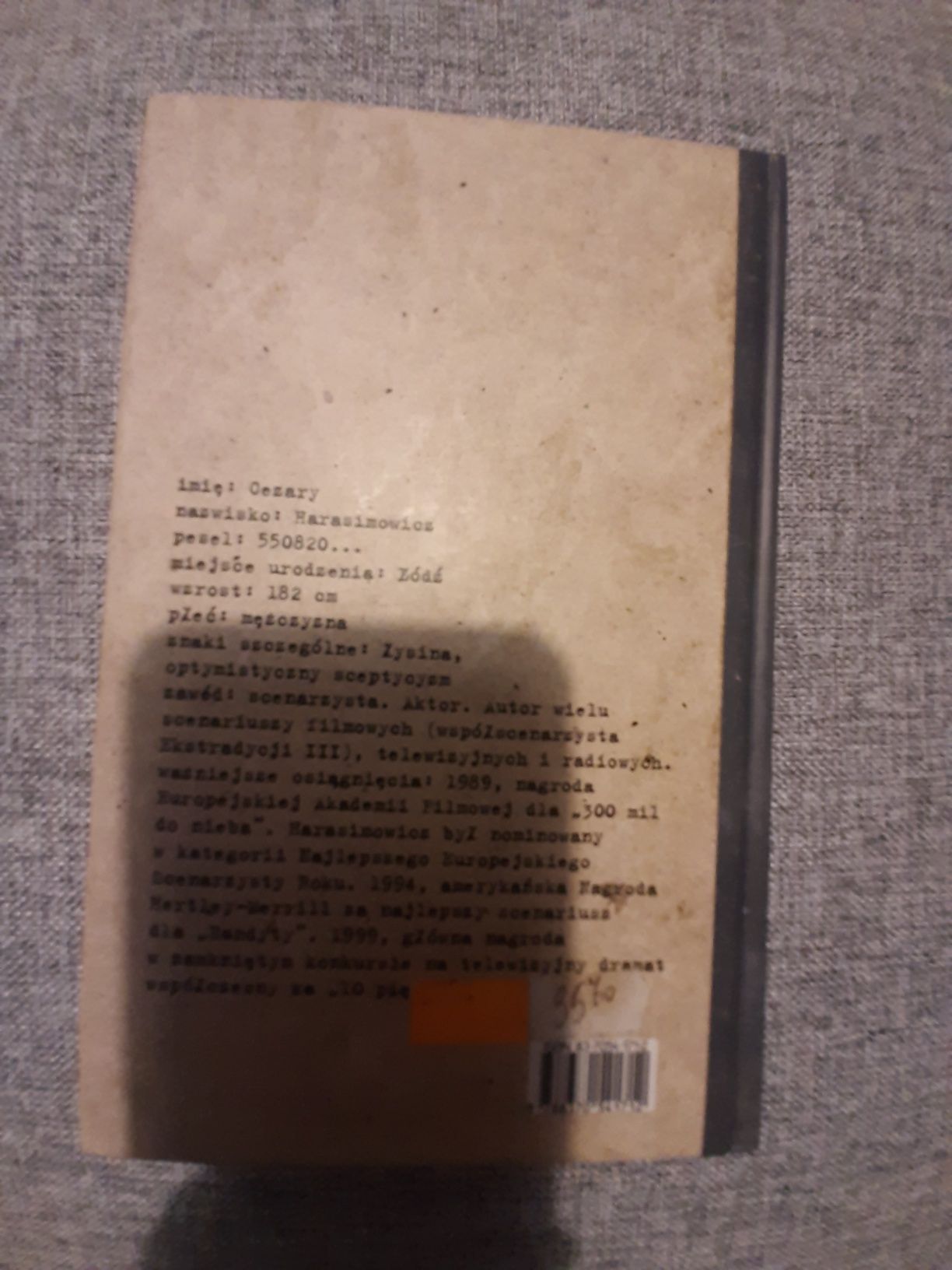 Cezary Harasimowicz PESEL 890604 mieszkam w Polsce (P14HG)