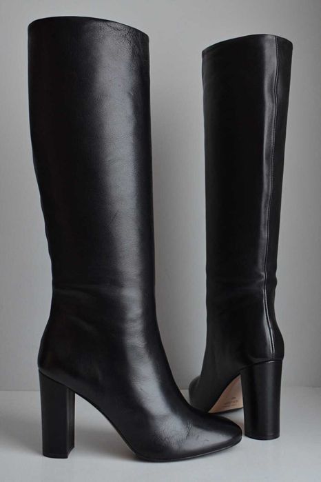 BEZ SZWÓW wsuwane WYGODNE całe z NATURALNEJ SKÓRY kozaki The Seller 40