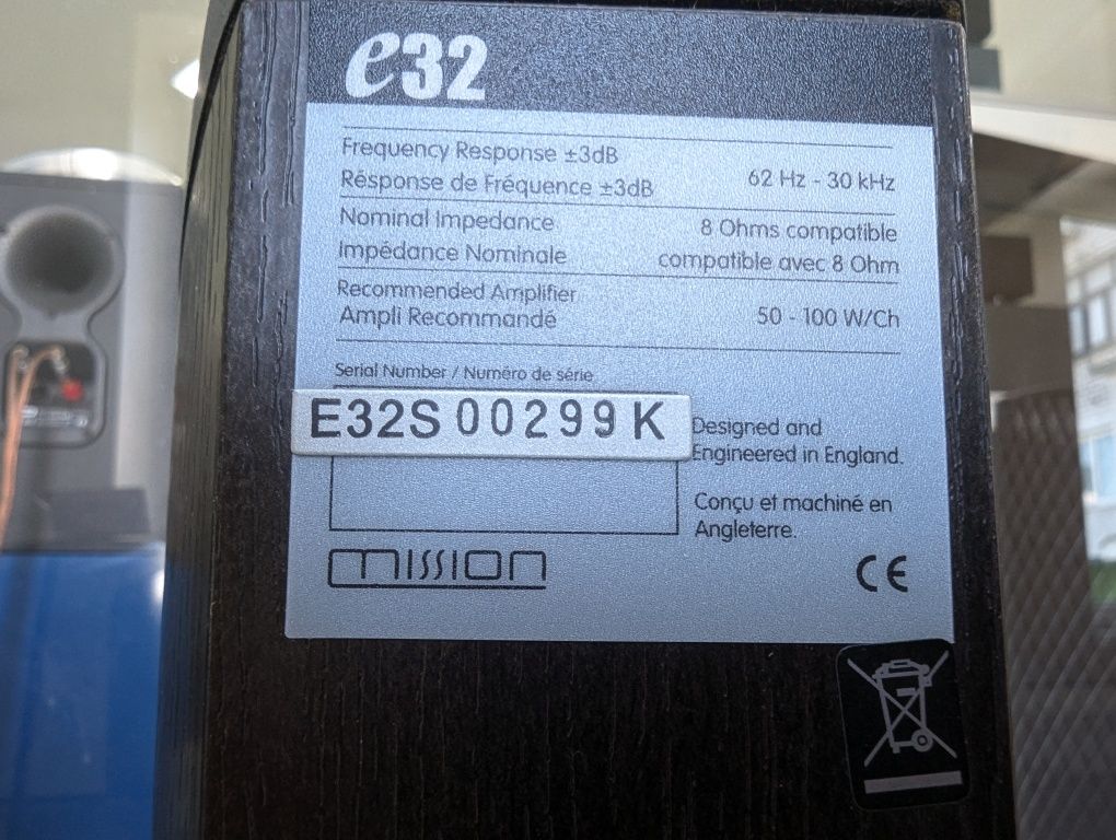 Hi-Fi Акустика Mission E32. Made in England