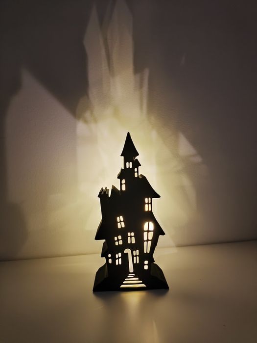 Domek latarenka świecznik dekoracja świecąca Halloween jesień