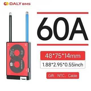 BMS Контролер 6S/7S 24V 60A плата захисту з датчиком температури