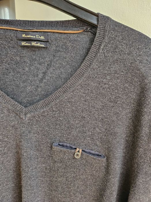 Sweter cienki / kaszmir roz. L - Massimo Dutti