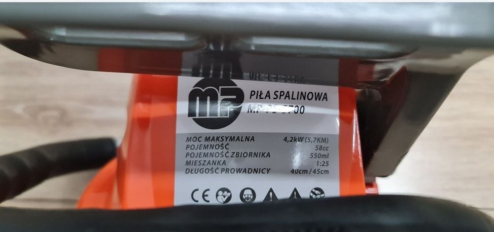 Pilarka spalinowa Majster. Prowadnica 45cm. Okazja