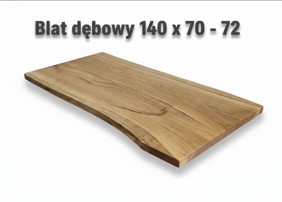 Blat dębowy 140x72 na biurko