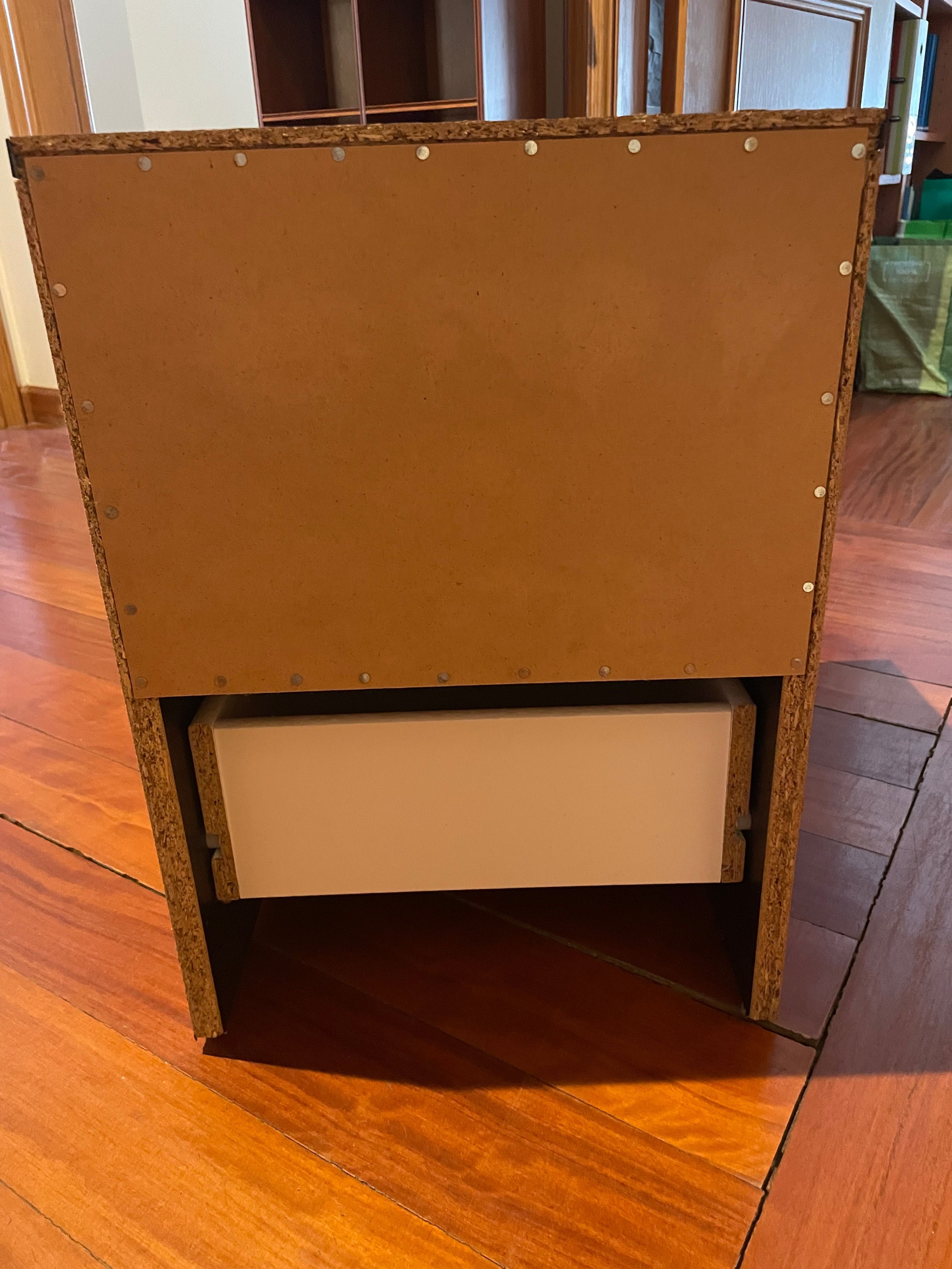 Mesa Cabeceira/Móvel-2 Gavetas IKEA KULLEN, Preto
