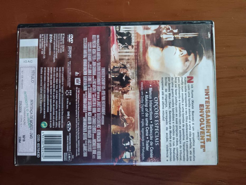 filme dvd original - sentença de morte
