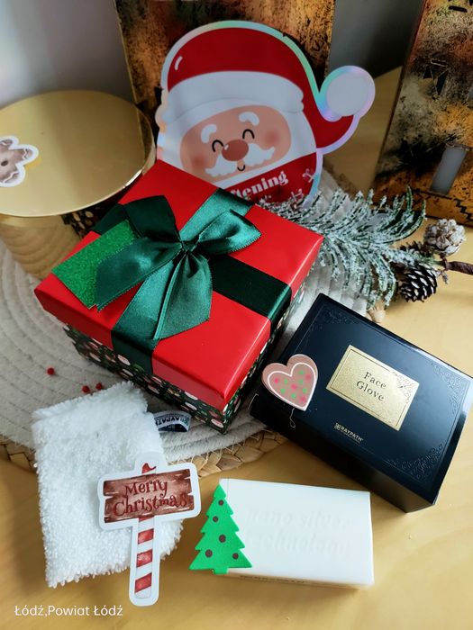 Rękawiczka Face glove mydełko Raypath pudełko świąteczne od Mikołaja