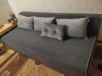 Sofa, łóżko rozkładane+ poduszki dekoracyjne