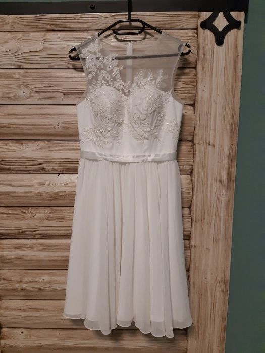 suknia ślubna biała (długa i krótka)