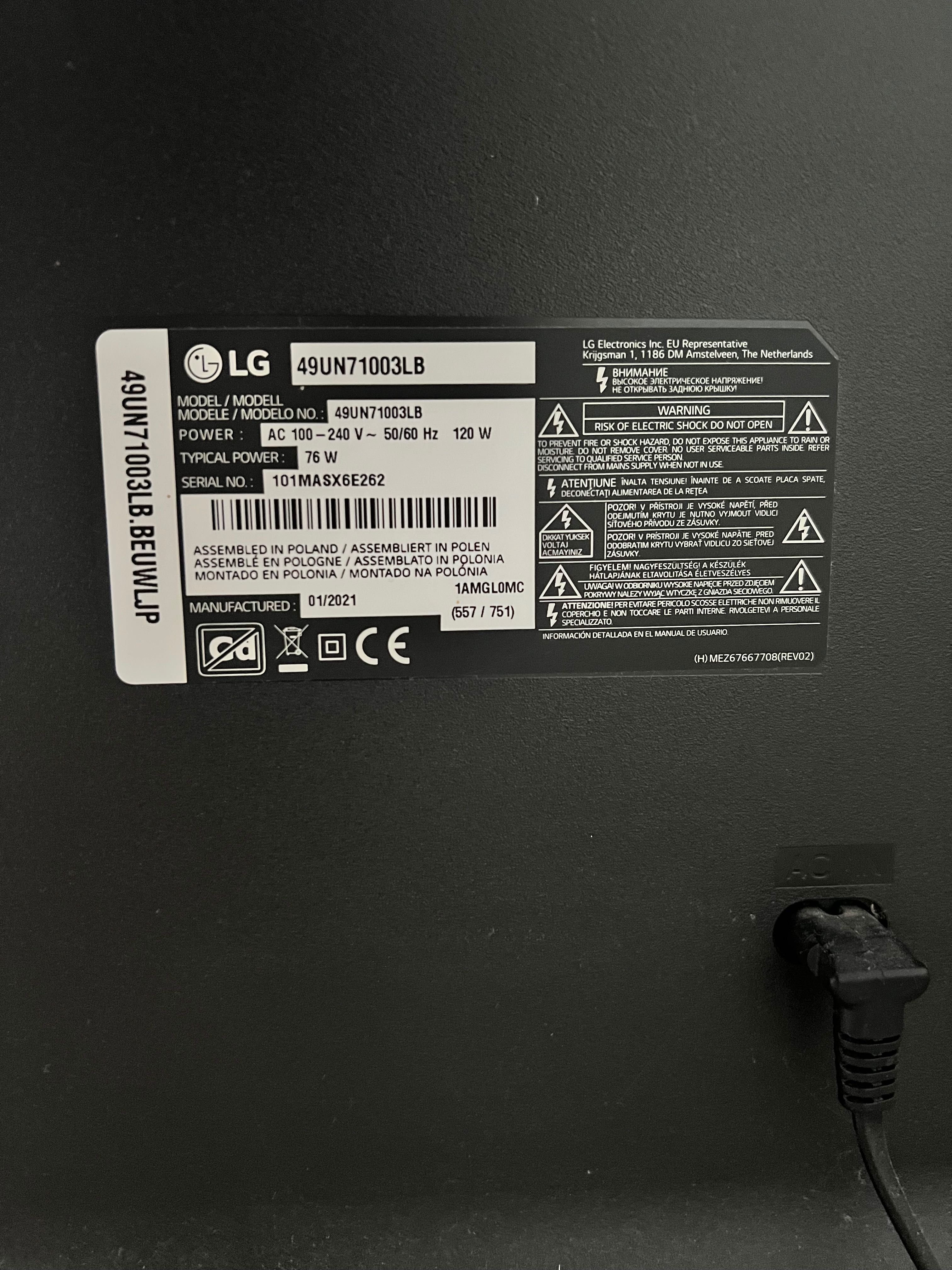 Smart tv LG 49” stan idealny